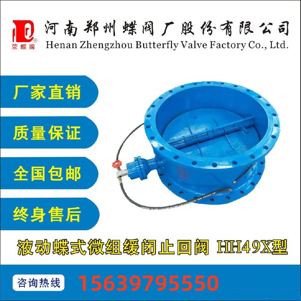 HH49X-10水力控制阀 微阻缓闭蝶式消声止回阀